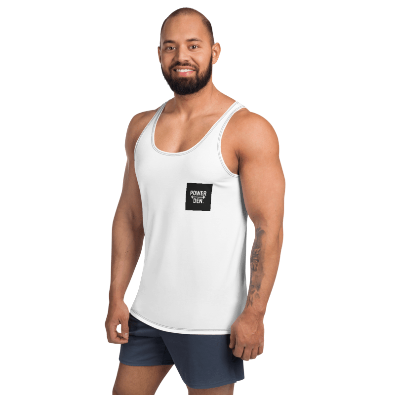 POWER DEN™ – White Discipline Muscle Tank